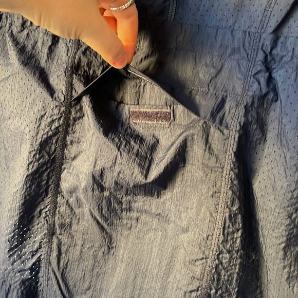 Athleta Womens Distance Jacket Navy Blue Rain Coat XS Running Top Windbreaker - Picture 5 of 7